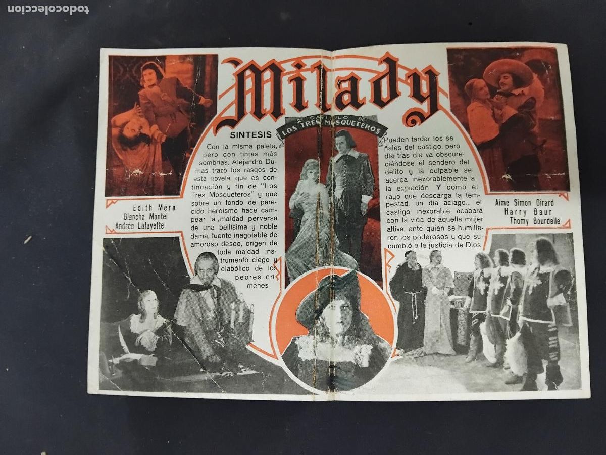 Cine: PROGRAMA DE CINE DOBLE MILADY 2&ordm; CAPITULO DE LOS TRES MOSQUETEROS. CINE SMART. - Foto 2