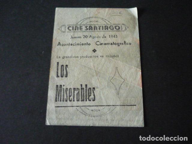 Cine: LOS MISERABLES PROGRAMA DE CINE CON PUBLICIDAD CINE SANTIAGO - Foto 2