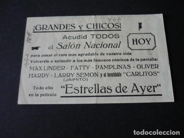 Cine: ESTRELLAS DE AYER PROGRAMA DE CINE CON PUBLICIDAD SALON NACIONAL - Foto 2