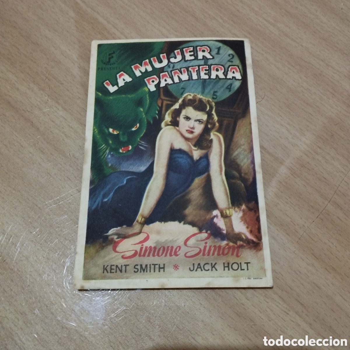 Cine: Programa de cine sencillo. La mujer pantera. Simone Simon. Kent Smith. Jack Holt. 1948 - Foto 1