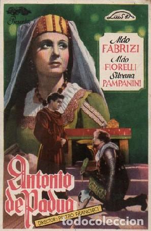 Cine: PROGRAMA DE CINE: ANTONIO DE PADUA PC-9843 - Foto 1