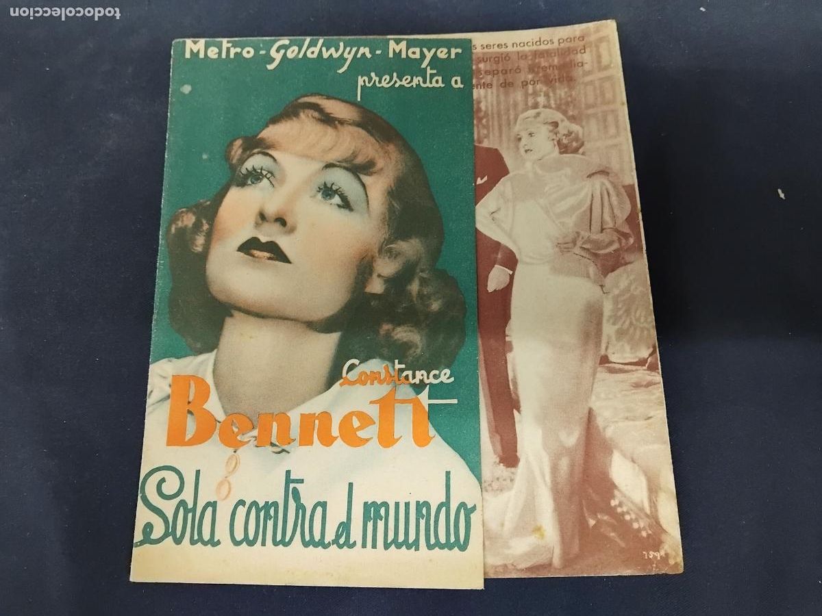Cine: PROGRAMA DE CINE DOBLE CONSTANCE BENNETT EN SOLA CONTRA EL MUNDO. - Foto 1