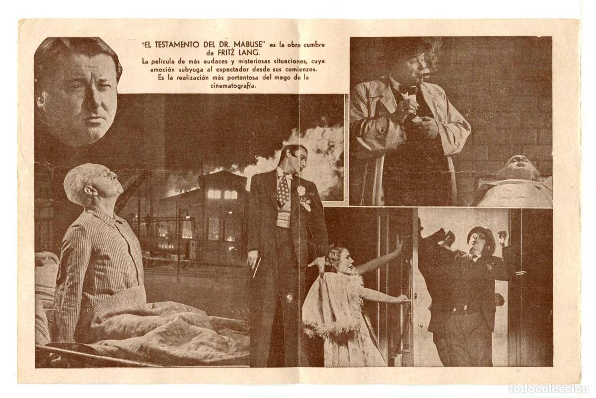 Cine: EL TESTAMENTO DEL DR. MABUSE, DE FRITZ LANG. - Foto 2
