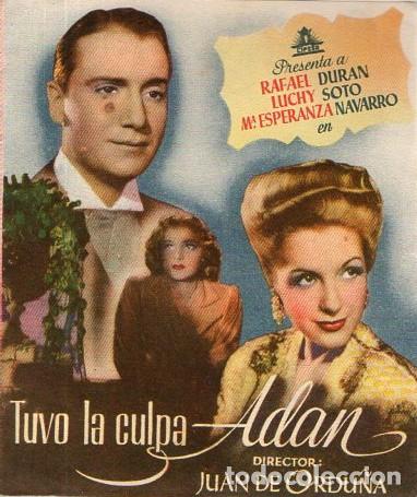 Cine: PROGRAMA DOBLE DE CINE: TUVO LA CULPA AD&Aacute;N PC-9863 - Foto 1