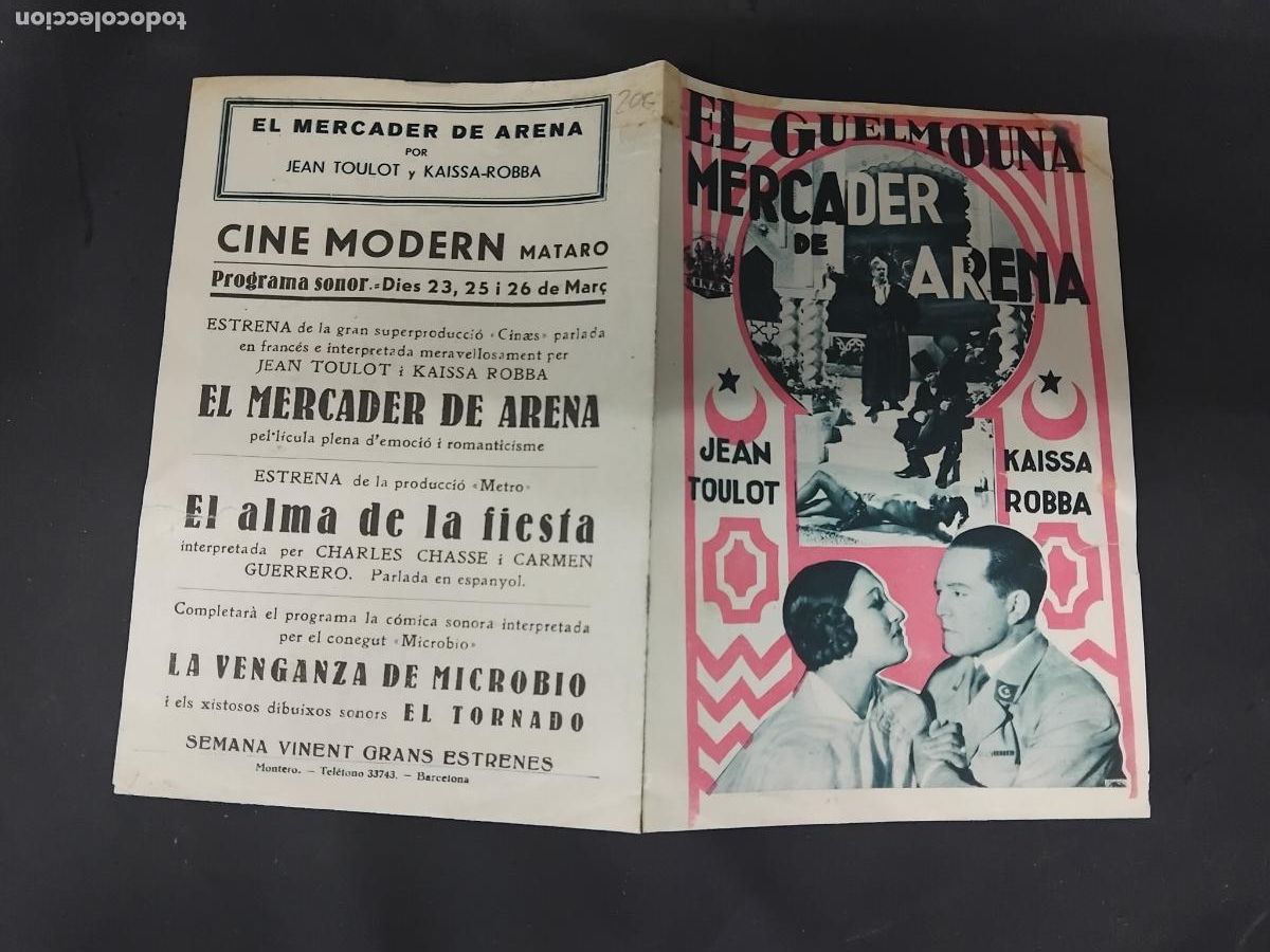 Cine: PROGRAMA DE CINE DOBLE EL MERCADER DE ARENA. CINE MODERN MATARO. - Foto 1
