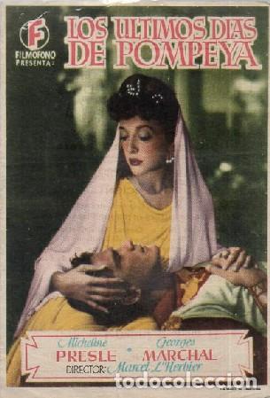Cine: PROGRAMA DE CINE: LOS &Uacute;LTIMOS D&Iacute;AS DE POMPEYA PC-9909 - Foto 1