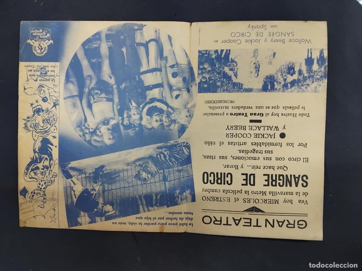 Cine: PROGRAMA DE CINE DOBLE SANGRE DE CIRCO. GRAN TEATRO. - Foto 2