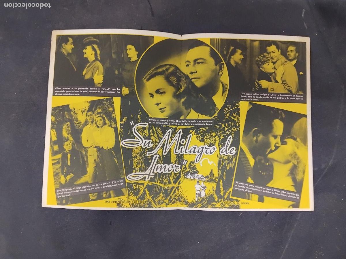 Cine: PROGRAMA DE CINE DOBLE SU MILAGRO DE AMOR. COLISEUM. - Foto 2