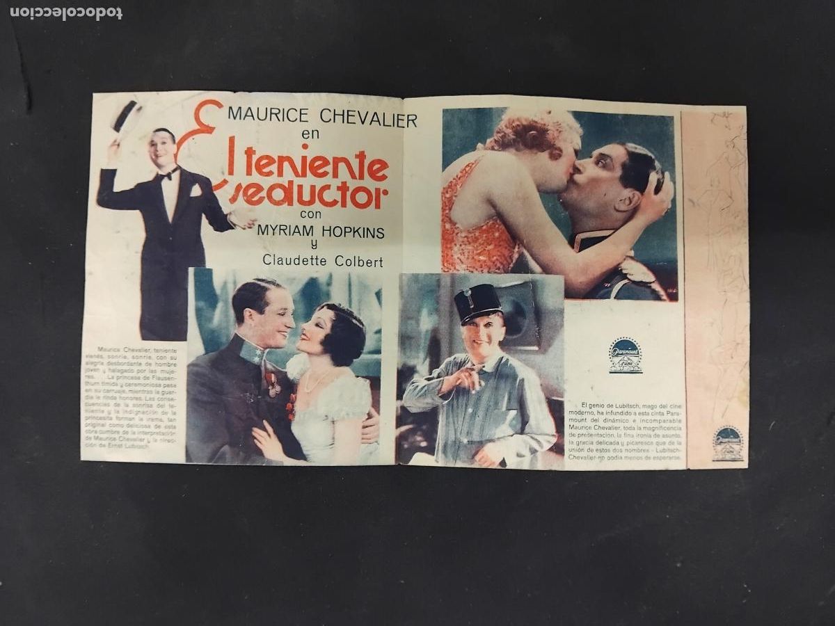 Cine: PROGRAMA DE CINE DOBLE EL TENIENTE SEDUCTOR MAURICE CHEVALIER. COLISEUM. - Foto 2