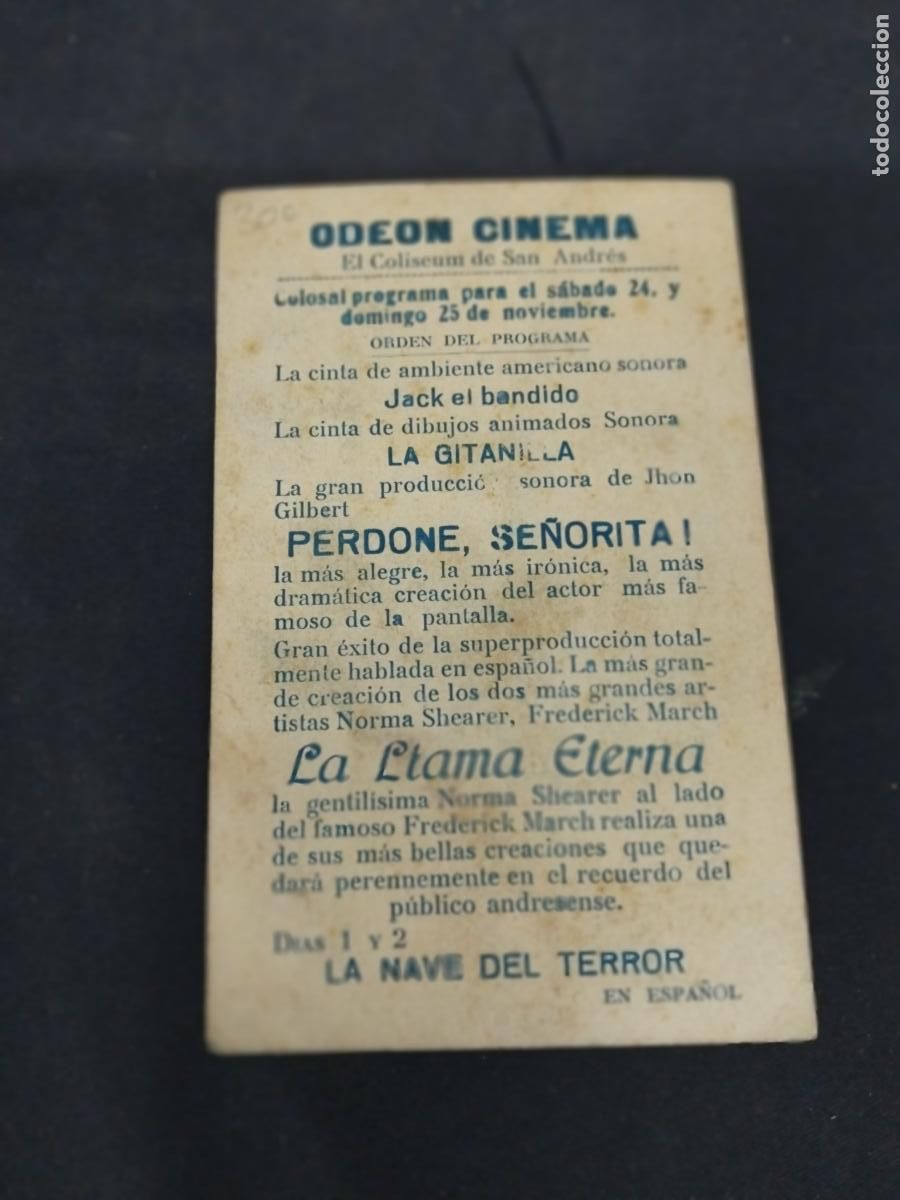 Cine: PROGRAMA DE CINE CARTON ODEON CINEMA EL COLISEUM DE SAN ANDRES. - Foto 2