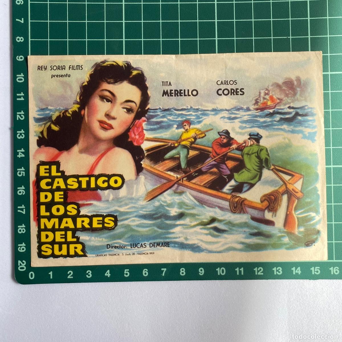 Cine: Programa de cine folleto de mano pelicula. El castigo de los mares del Sur. - Foto 1