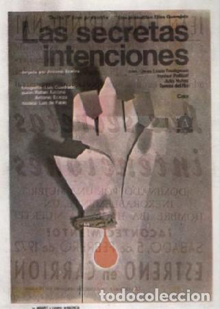 Cine: PROGRAMA DE CINE: LAS SECRETAS INTENCIONES PC-9941 - Foto 1
