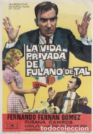 Cine: PROGRAMA DE CINE: LA VIDA PRIVADA DE FULANO DE TAL PC-9966 - Foto 1