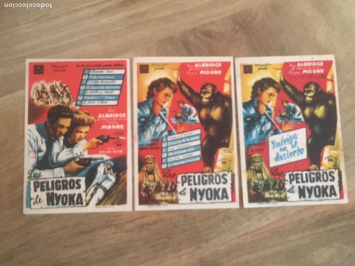 Kino: los peligros de nyoka 3 folletos de mano originales estreno muy buen estado