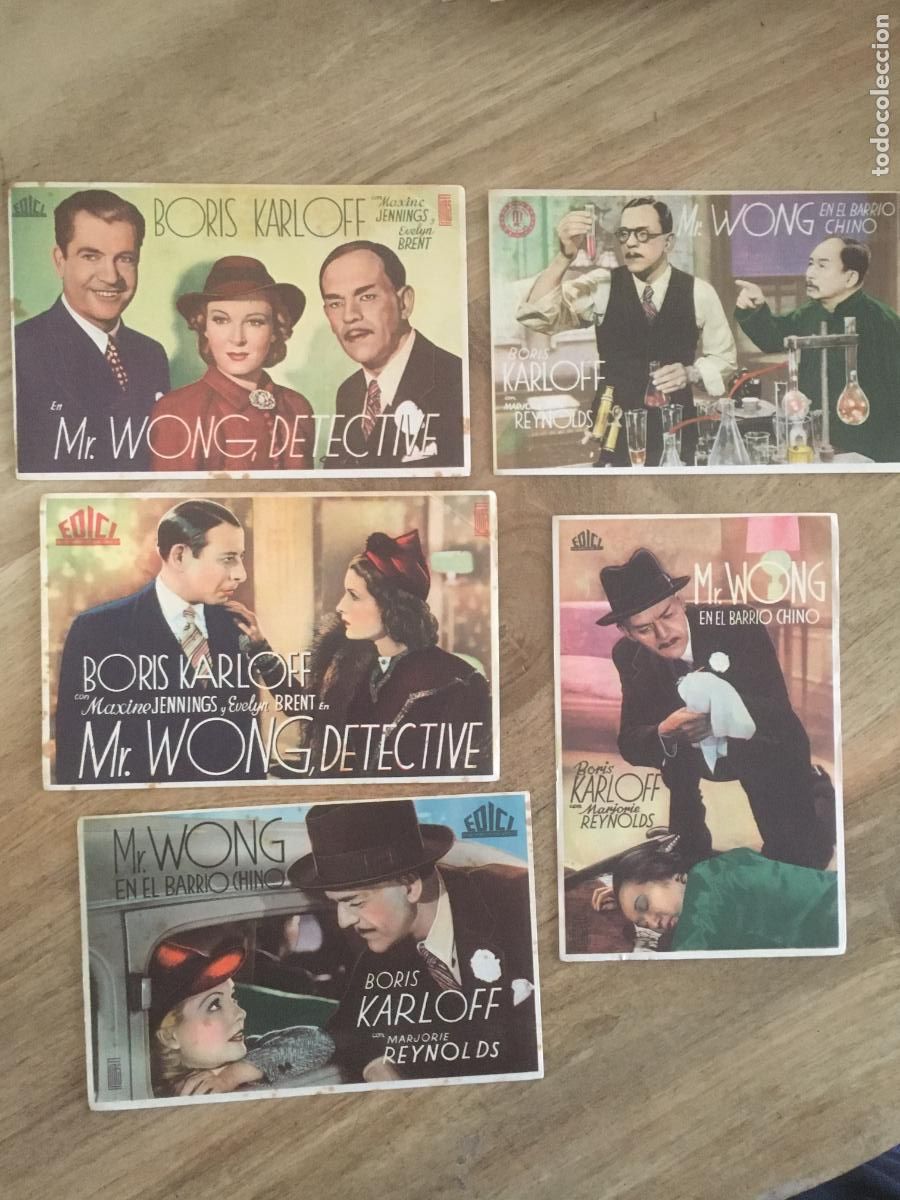 Kino: mister wong mr wong 5 folletos de mano originales estreno muy buen estado