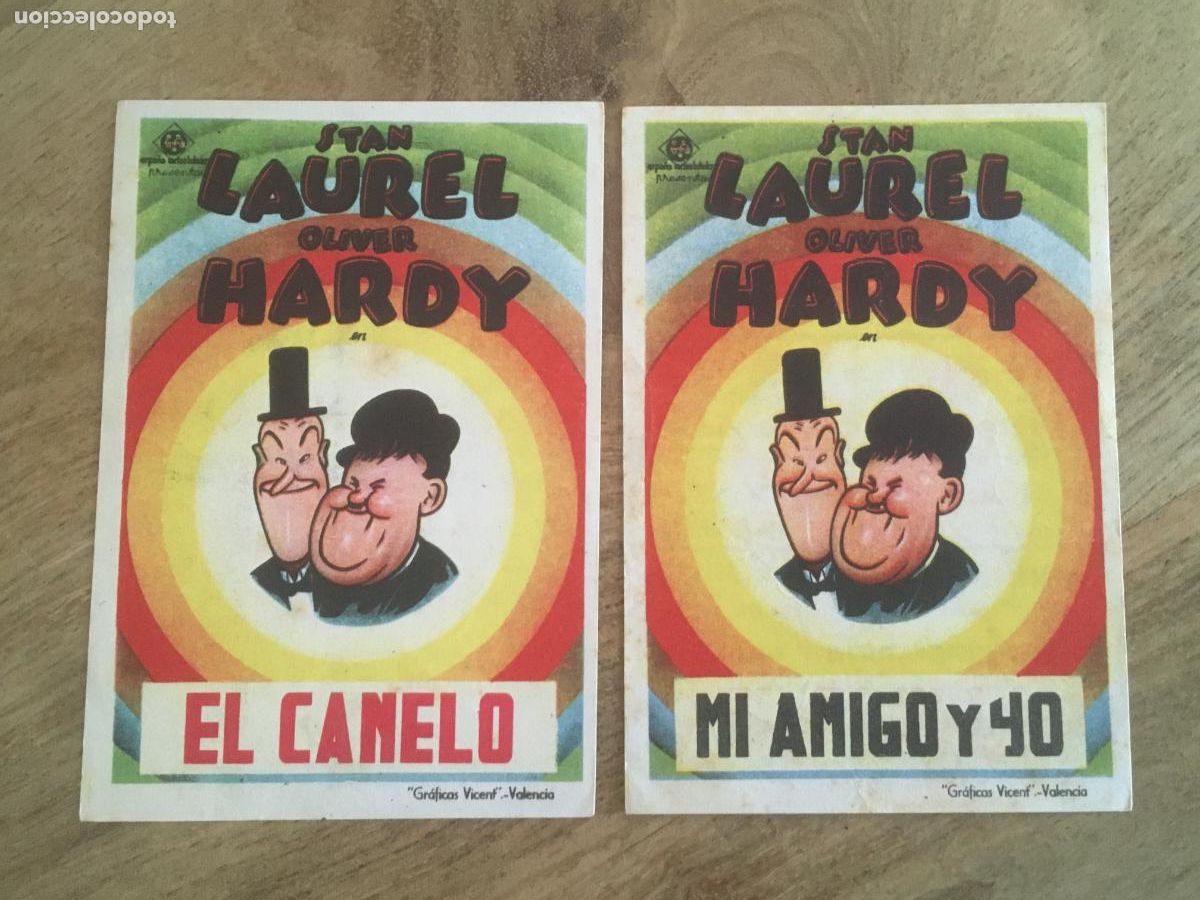 Kino: el canelo mi amigo y yo laurel y hardy 2 folletos de mano originales estreno muy buen estado