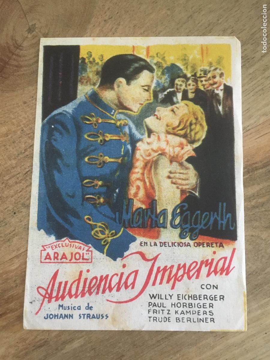 Kino: audiencia imperial arajol folleto de mano original estreno muy buen estado