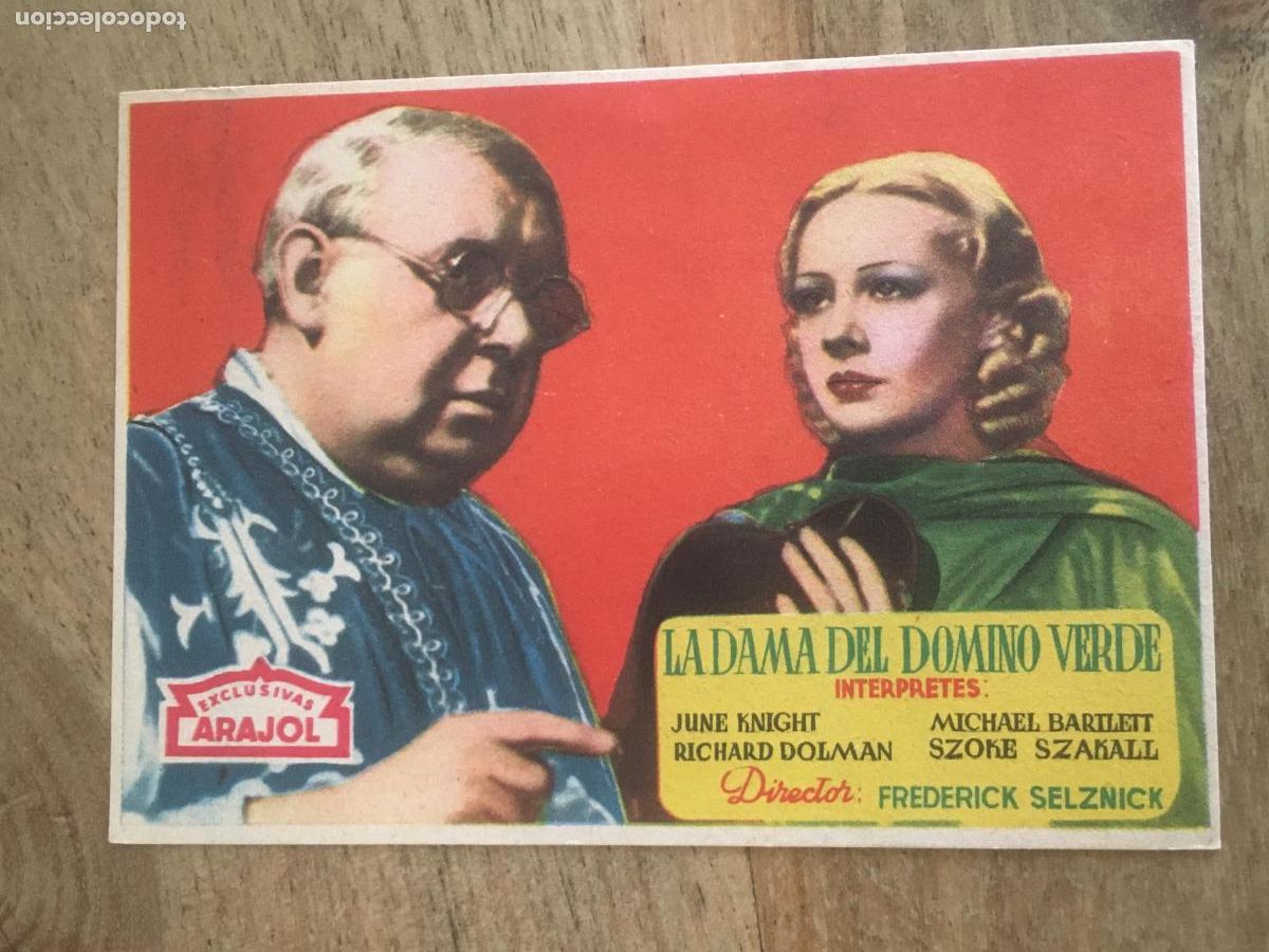 Kino: la dama del domino verde arajol folleto de mano original estreno muy buen estado