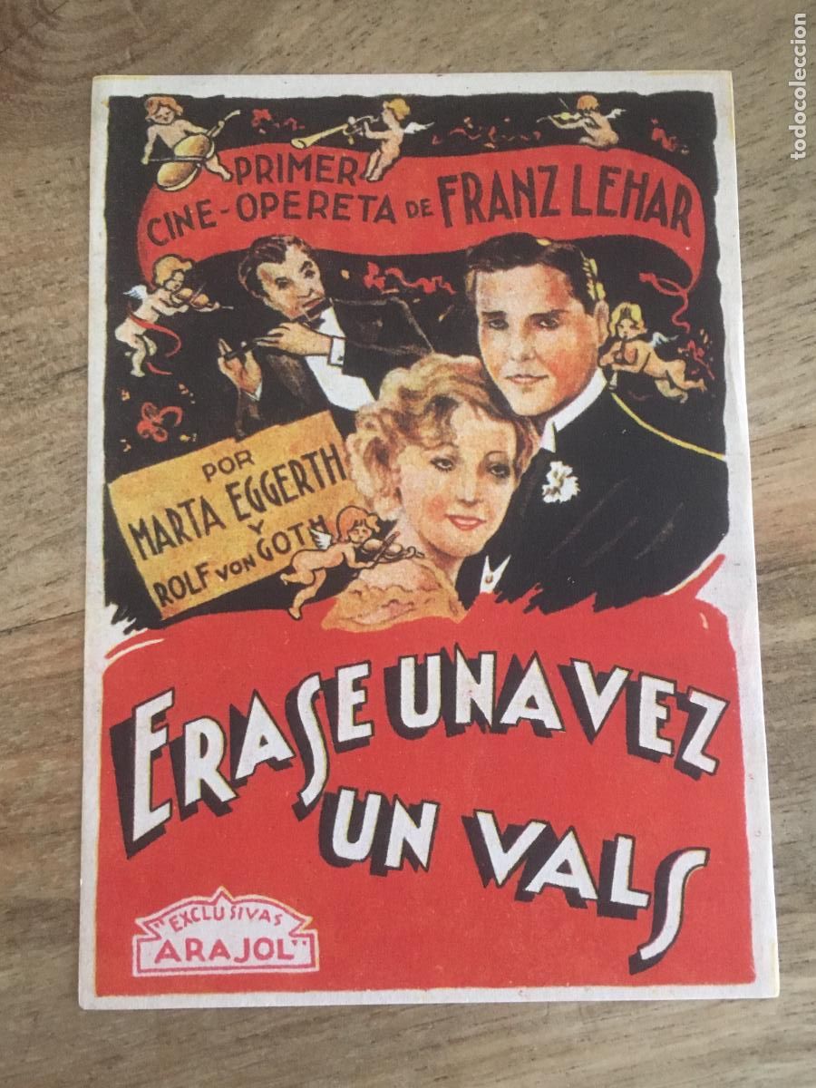 Kino: erase una vez un vals arajol folleto de mano original estreno muy buen estado