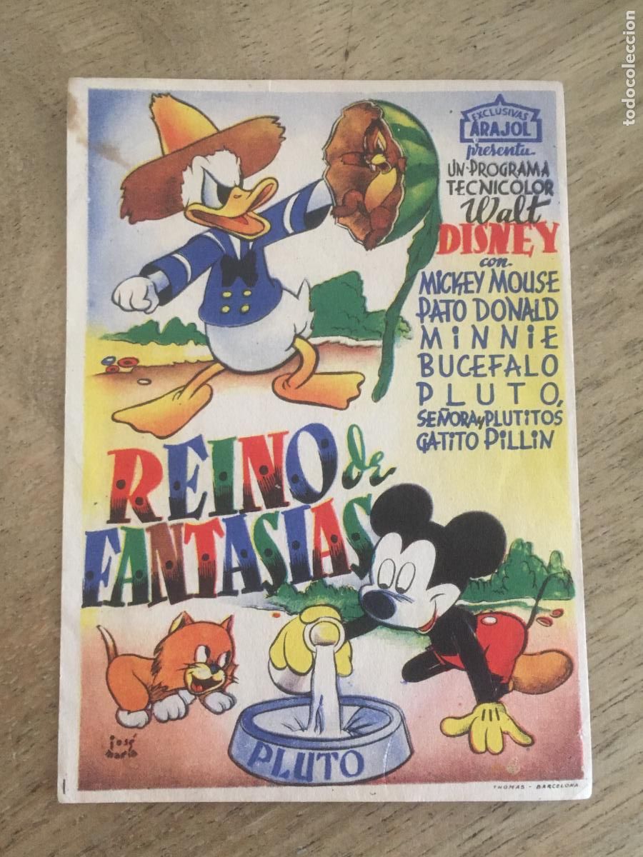 Kino: reino de fantasias arajol folleto de mano original estreno muy buen estado