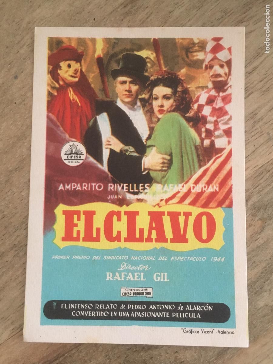 Kino: el clavo cifesa folleto de mano original estreno muy buen estado