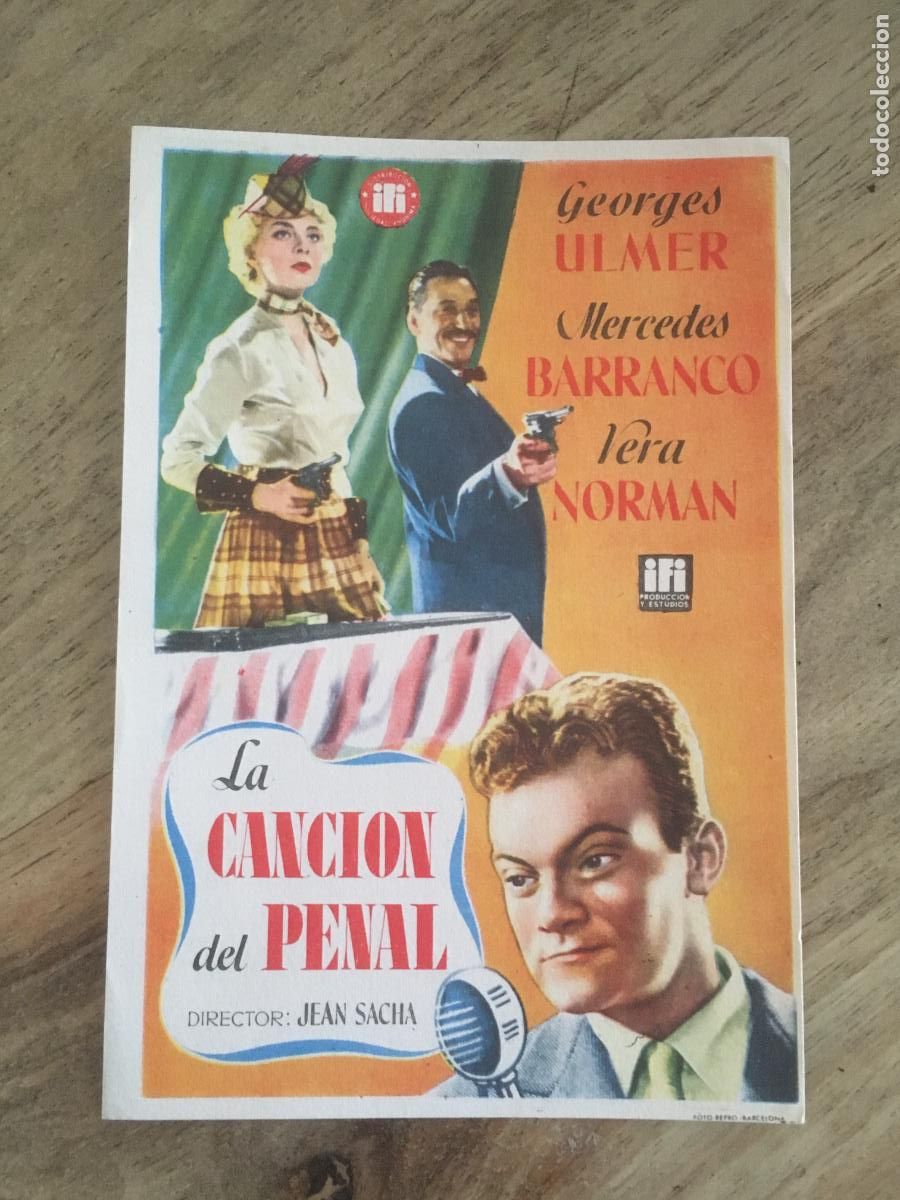 Kino: la cancion del penal folleto de mano original estreno muy buen estado