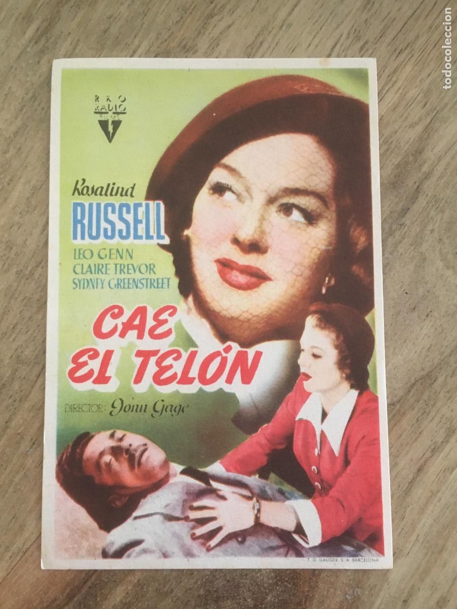 Kino: cae el telon folleto de mano original estreno muy buen estado