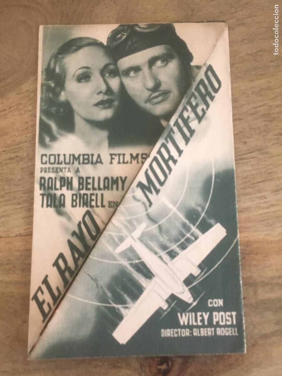 Kino: el rayo mortifero troquelado folleto de mano original estreno muy buen estado