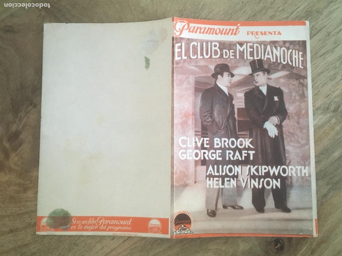 Kino: el club de medianoche folleto de mano original estreno muy buen estado