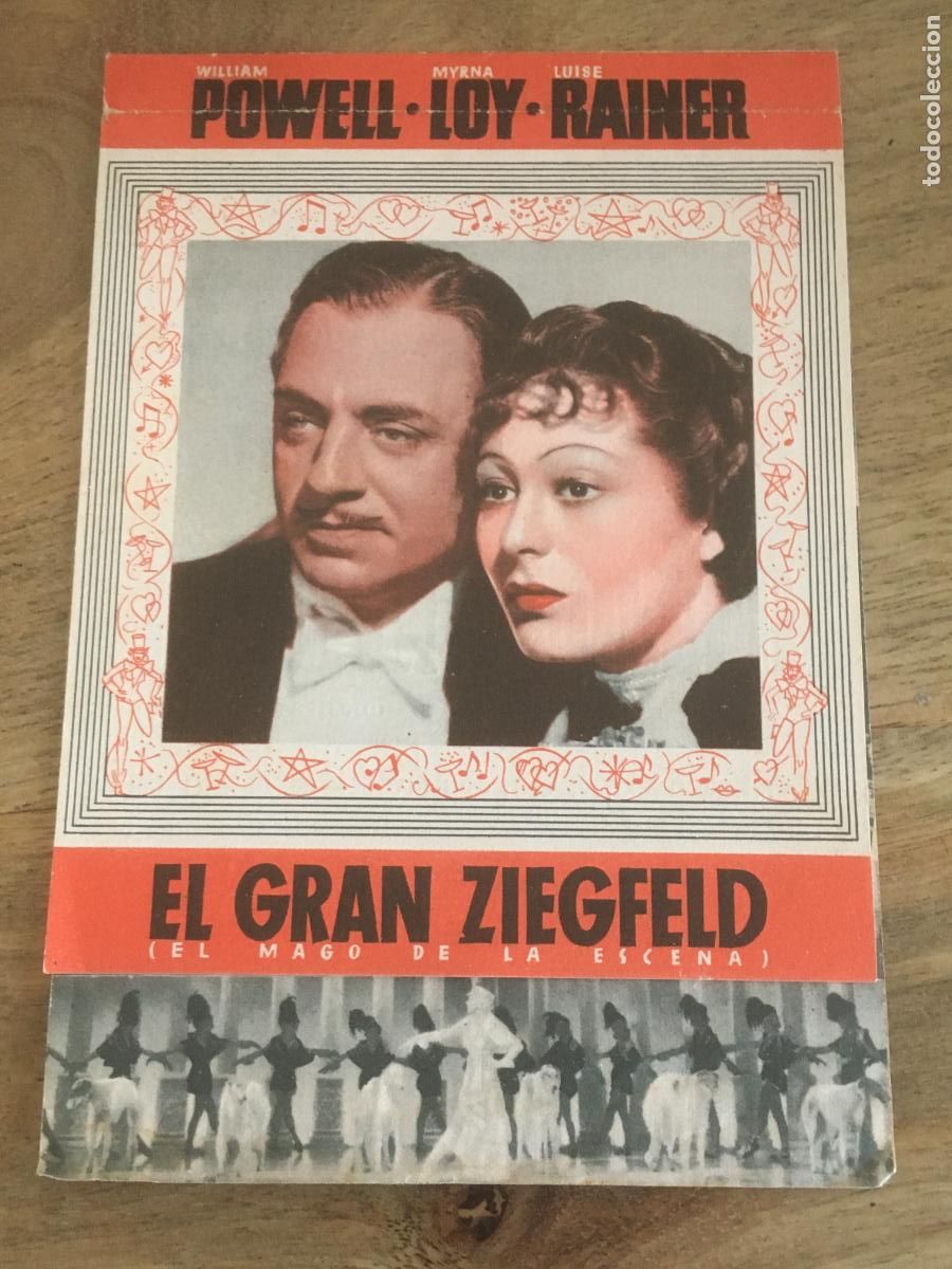 Kino: el gran ziegfeld folleto de mano original estreno muy buen estado
