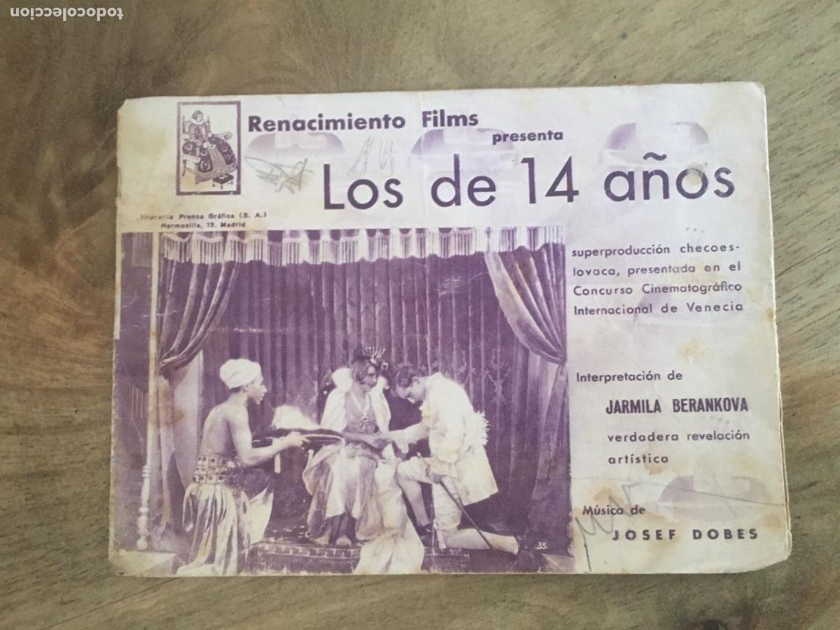 Kino: los de 14 a&ntilde;os folleto de mano original estreno