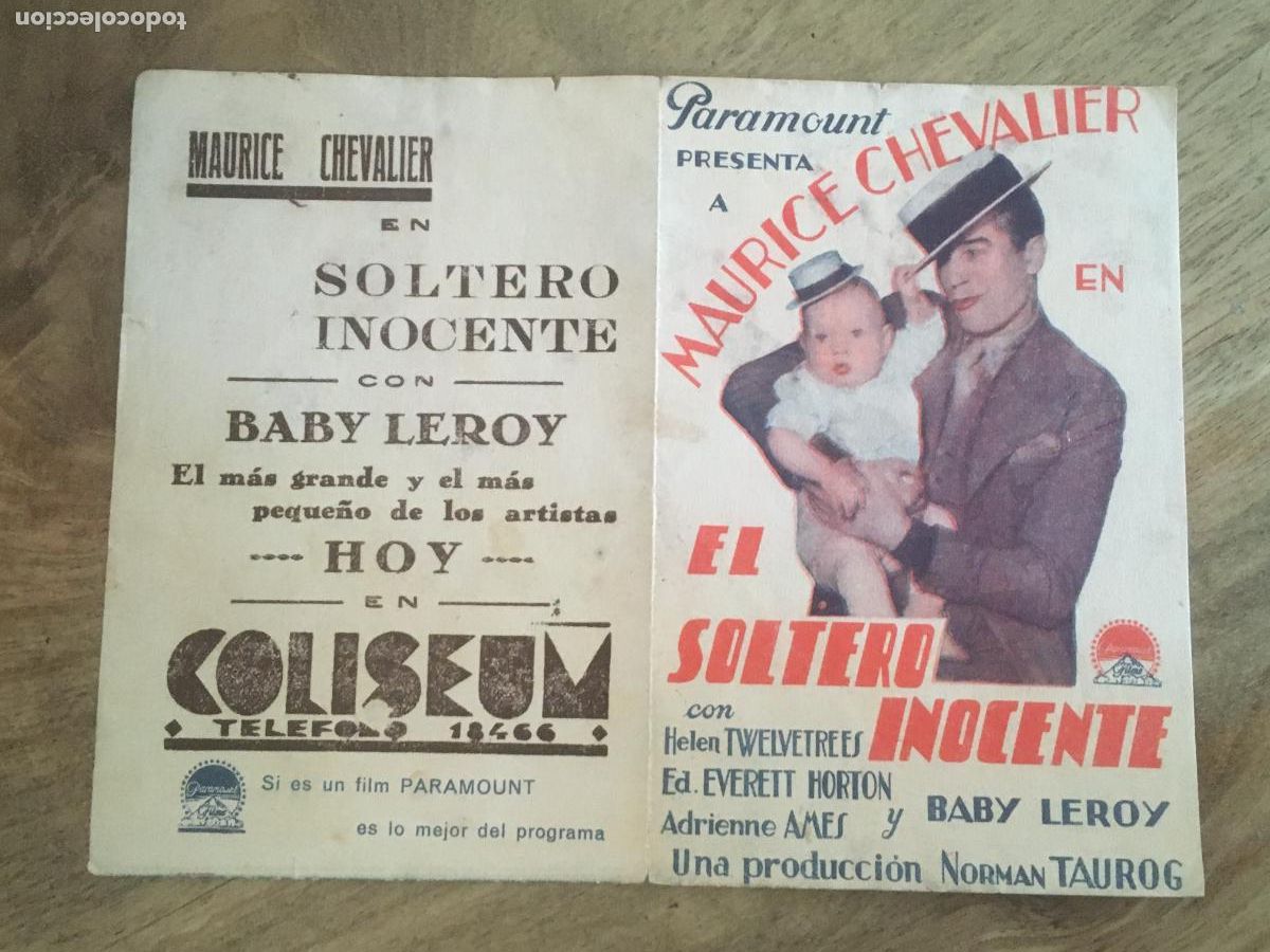 Kino: el soltero inocente folleto de mano original estreno muy buen estado