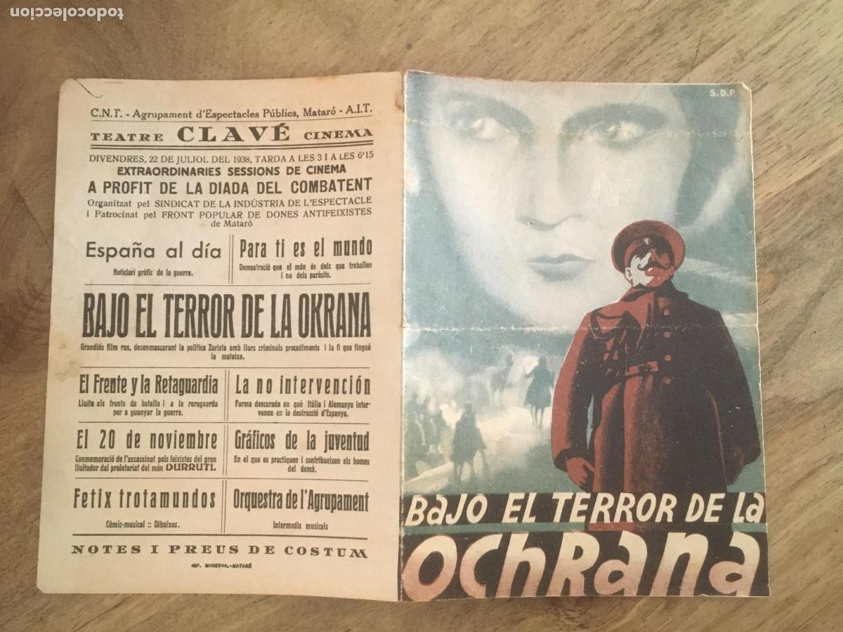 Kino: bajo el terror de la ochrana folleto de mano original estreno muy buen estado