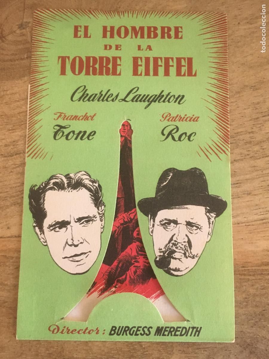 Kino: el hombre de la torre eiffel troquelado folleto de mano original estreno muy buen estado
