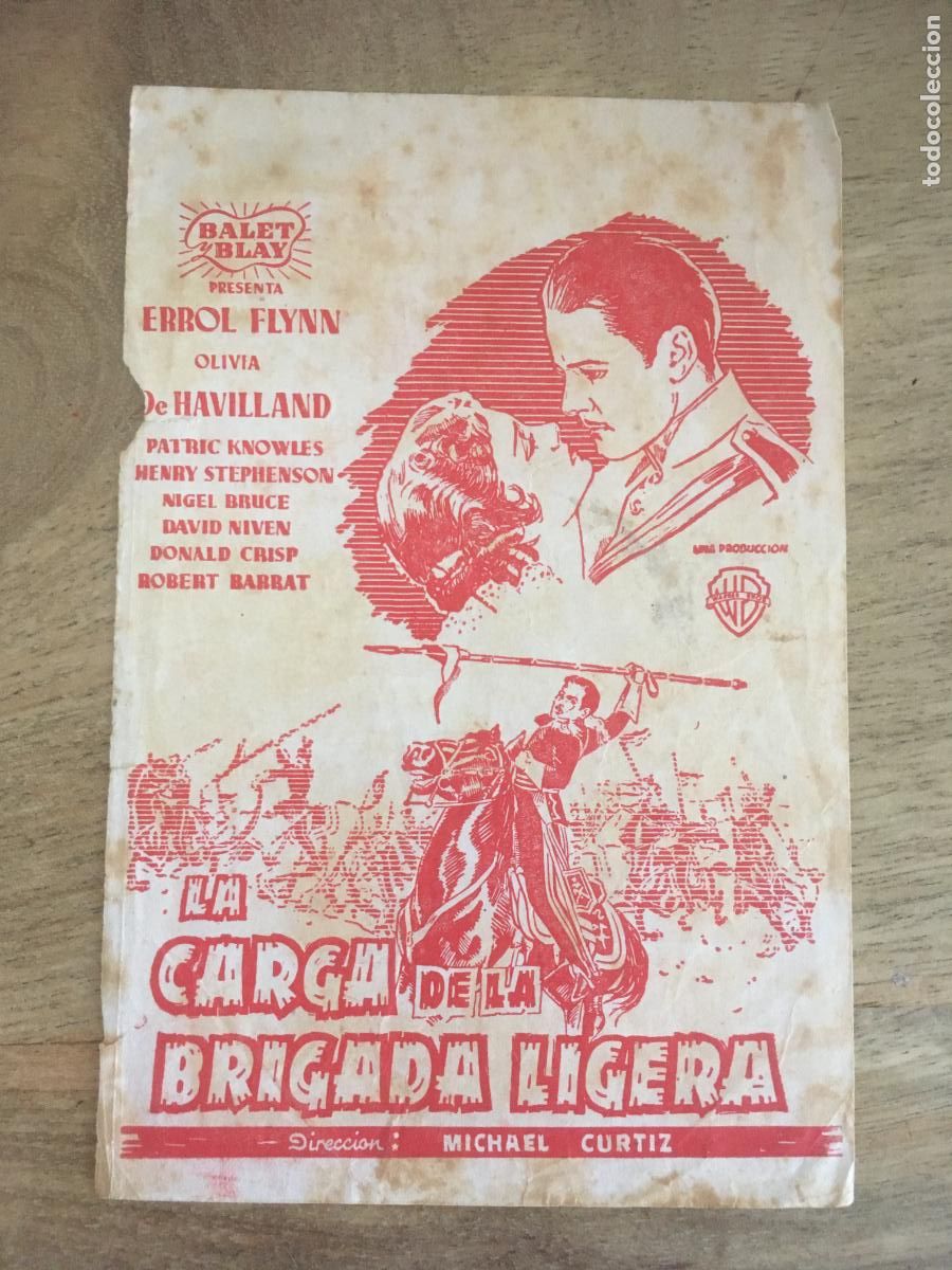 Kino: la carga de la brigada ligera folleto de mano original estreno