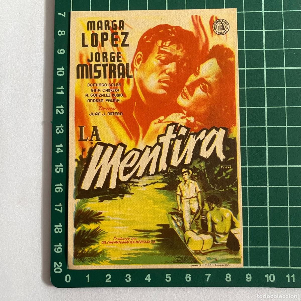 Cine: Programa de cine folleto de mano pelicula. La mentira - Foto 1
