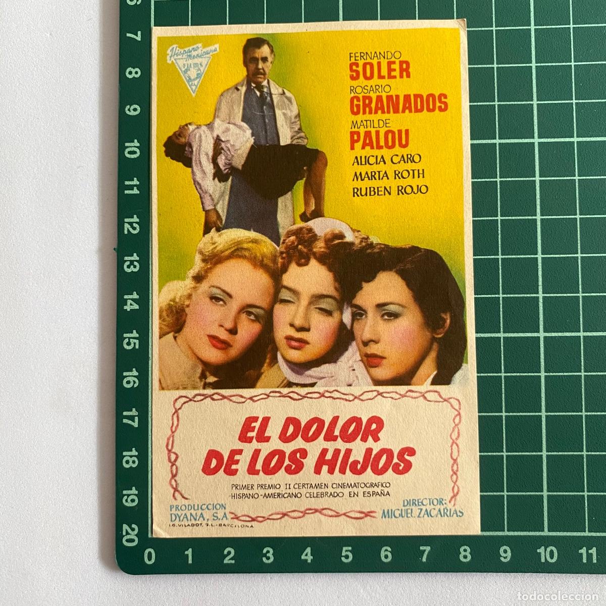 Cine: Programa de cine folleto de mano pelicula. El dolor de los hijos - Foto 1