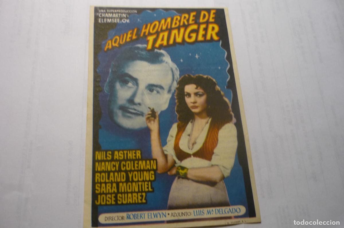 Cine: PROGRAMA AQUEL HOMBRE DE TANGER,.SARA MONTIEL PUBLICIDAD