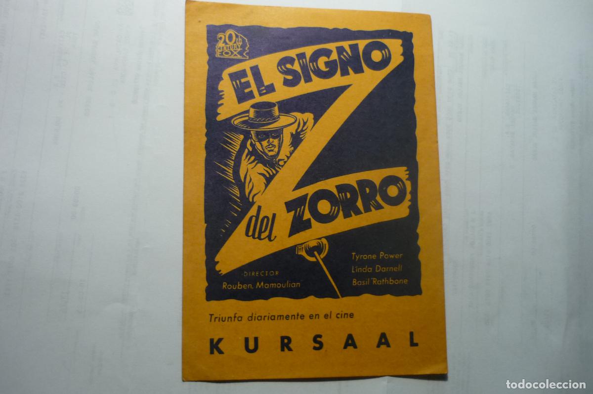 Cine: PROGRAMA EL SIGNO DEL ZORRO TYRONE POWER - Foto 1