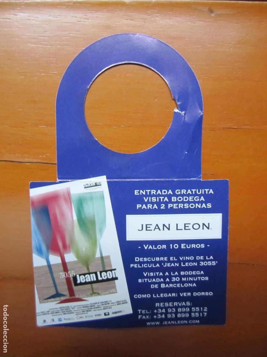 Cine: jean leon - folleto mano invitacion original troquelada - documental - paul newman dennis hopper