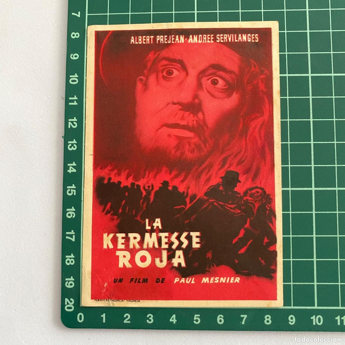 Cine: Programa Folleto de mano cine pelicula.La kermesse roja - Foto 1