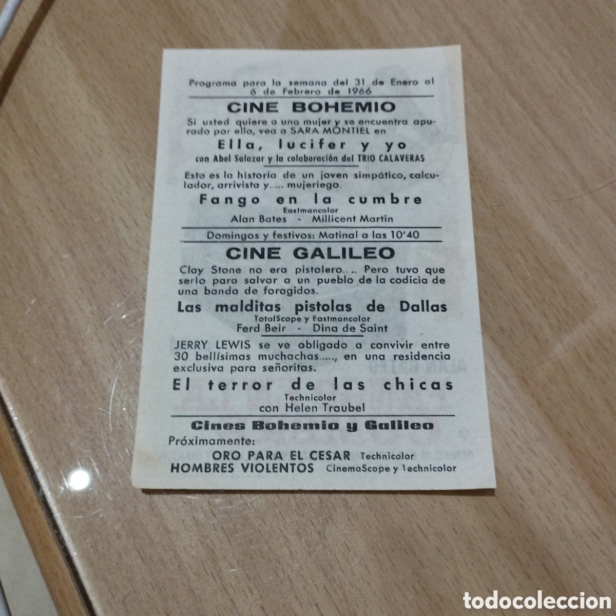 Cine: Programa de cine sencillo, sencillo. Alan Bates. 1966 Bohemio - Foto 2
