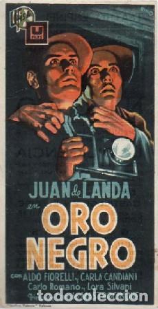 Cine: PROGRAMA DE CINE: ORO NEGRO PC-9976 - Foto 1