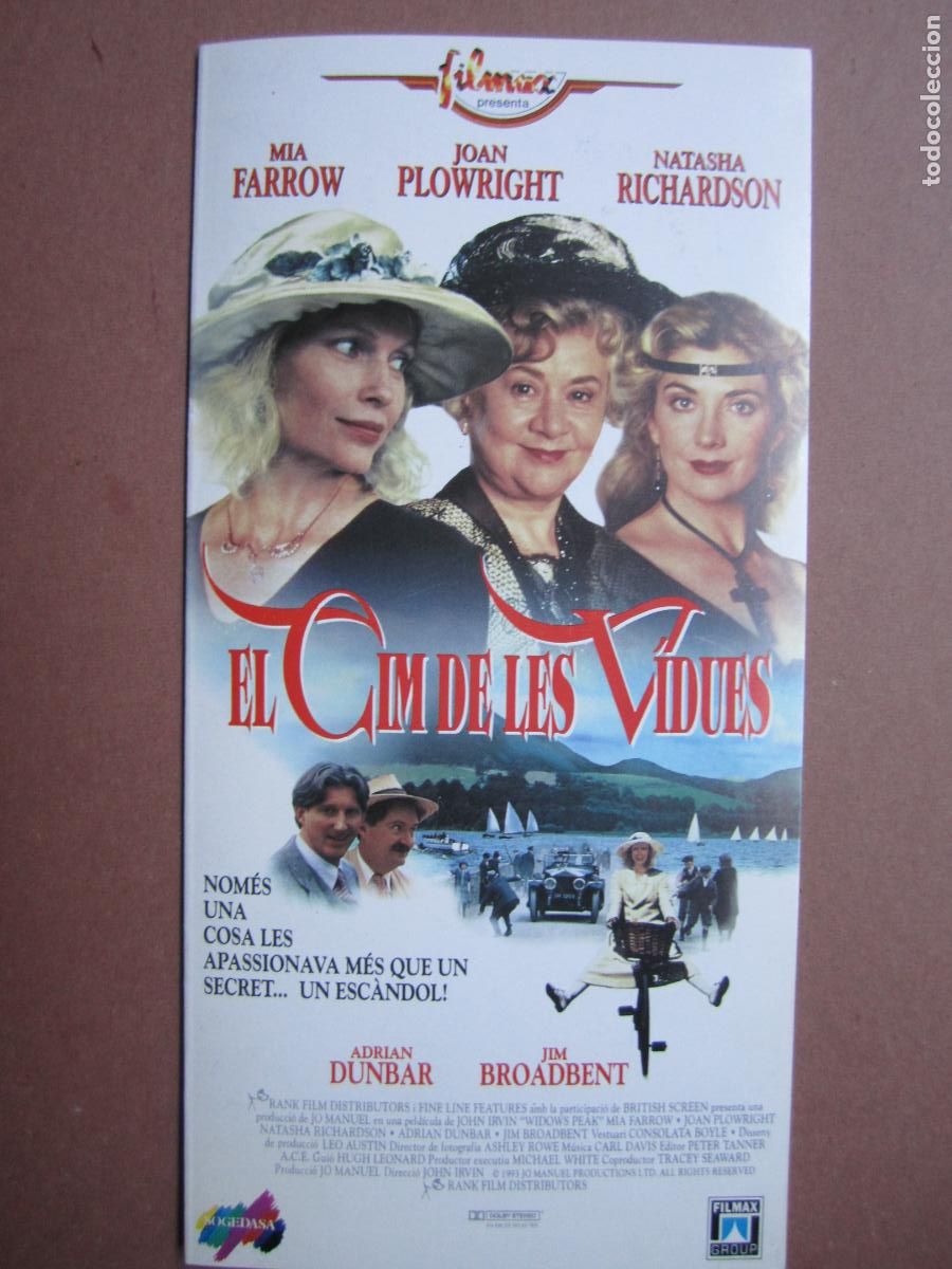 Cine: el cim de les viudes el pico de las viudas folleto mano invitacion original - natasha richarson