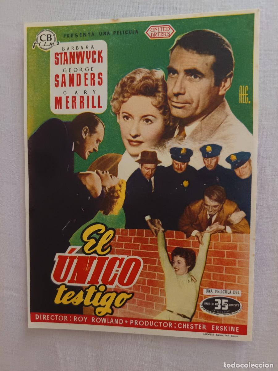 Cine: PROGRAMA DE CINE EL UNICO TESTIGO - Foto 1