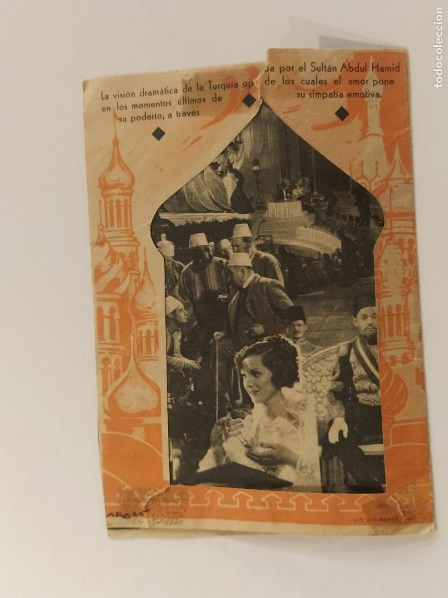 Cine: EL SULTAN ABDUL HAMID - TROQUELADO - DOBLE - PROGRAMA DE CINE ANTIGUO -(113.384) - Foto 6