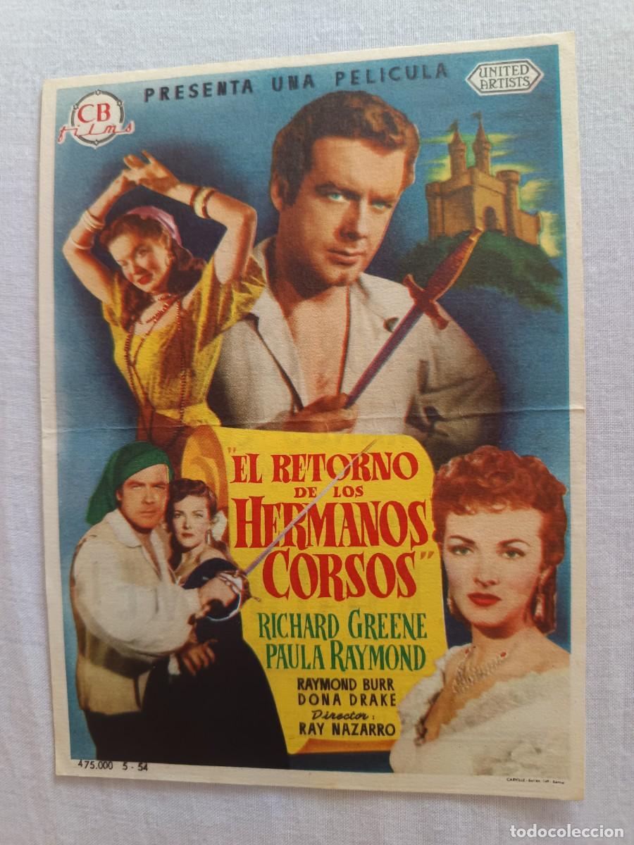 Cine: PROGRAMA DE CINE EL RETORNO DE LOS HERMANOS CORSOS - Foto 1