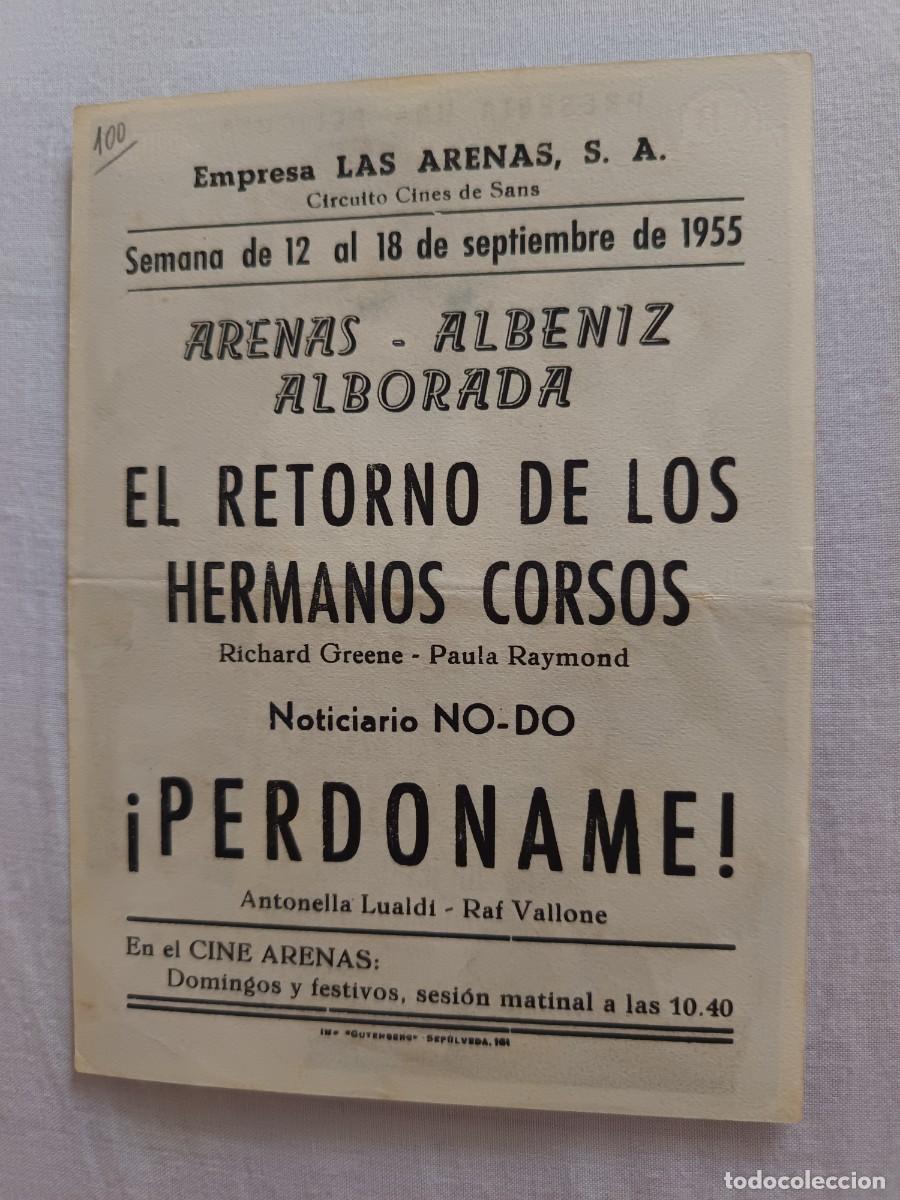 Cine: PROGRAMA DE CINE EL RETORNO DE LOS HERMANOS CORSOS - Foto 2