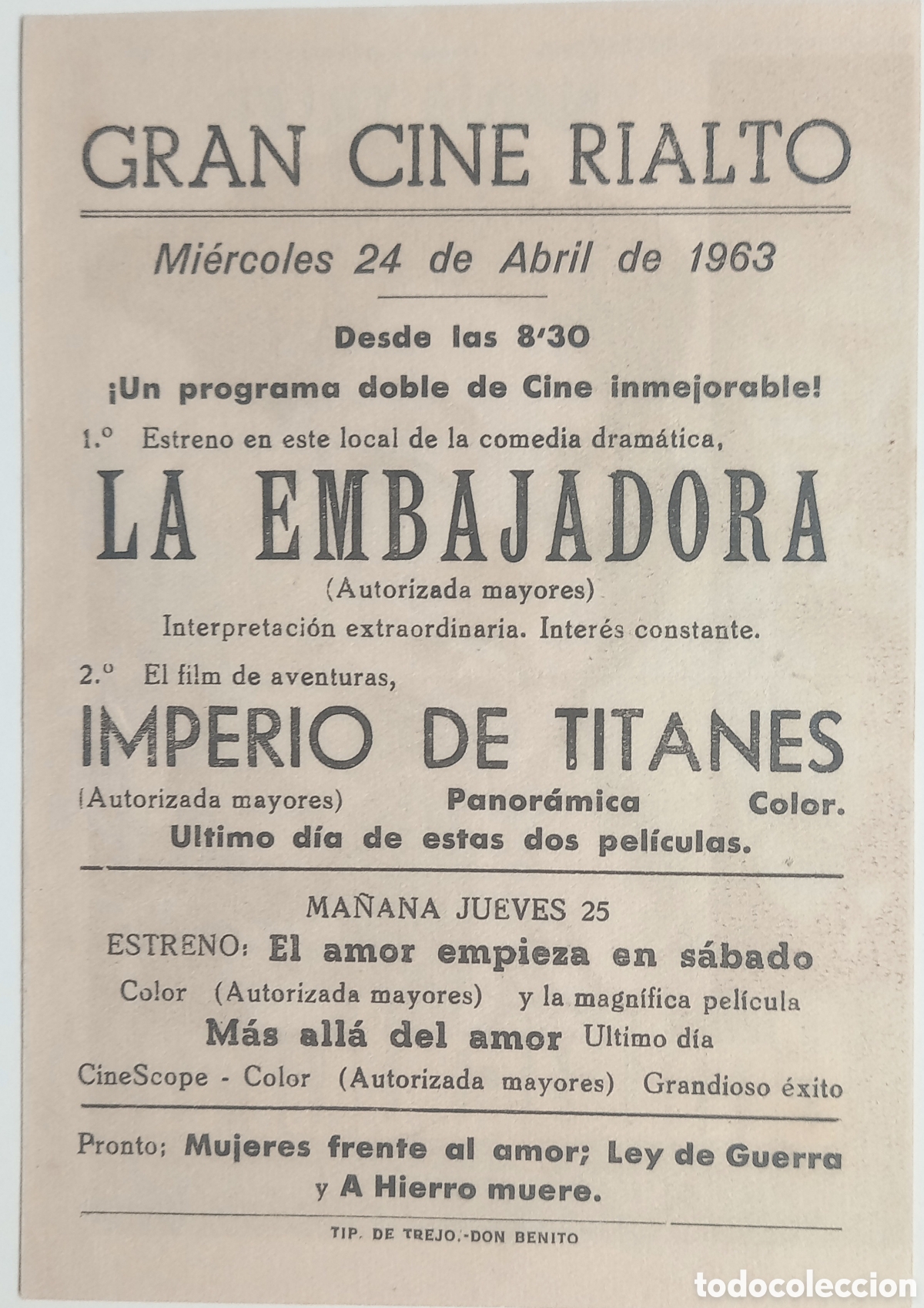 Cine: Folleto de mano de Cine. - Foto 2