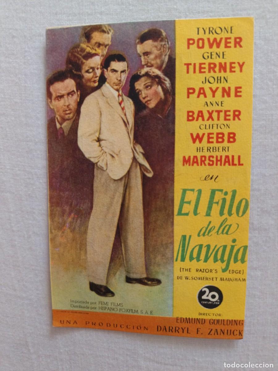 Cine: PROGRAMA DE CINE EL FILO DE LA NAVAJA - Foto 1